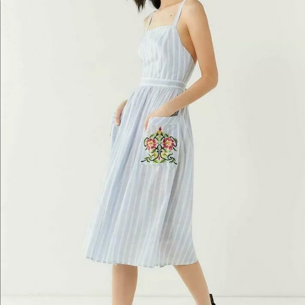 Urban Outfitters Blue and White Striped Dress